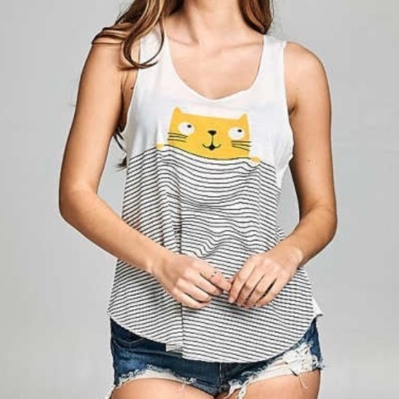 🌟Last One🌟Peeking Cat Tank - Picture 3 of 5